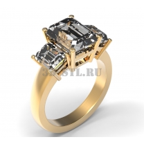 3D ring with stones No. 165