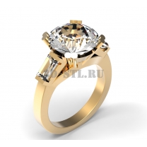 3D ring with stones No. 331