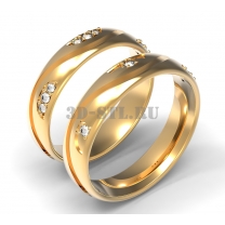 3D ring with stones No. 244