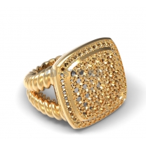 3D ring with stones No. 210
