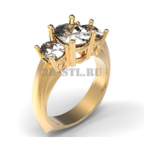 3D ring with stones No. 8