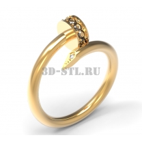 3D ring with stones No. 220