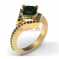 3D ring with stones No. 92