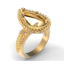3D ring with stones No. 211