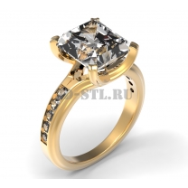 3D ring with stones No. 39