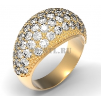 3D ring with stones No. 71