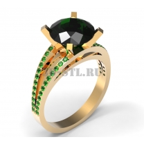 3D ring with stones No. 51