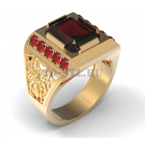 3D ring with stones No. 248