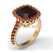 3D ring with stones No. 203