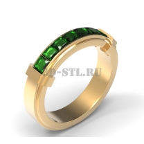 3D ring with stones No. 300
