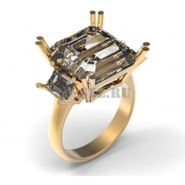 3D ring with stones No. 415