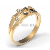 3D ring with stones No. 31