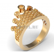 3D ring with stones No. 84