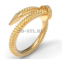 3D ring with stones No. 63