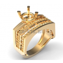 3D ring with stones No. 391