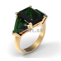 3D ring with stones No. 42
