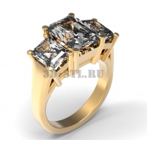 3D ring with stones No. 137
