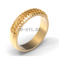3D ring with stones No. 419