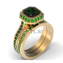 3D ring with stones No. 159