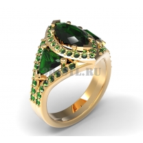 3D ring with stones No. 138