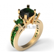 3D ring with stones No. 302