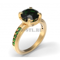 3D ring with stones No. 23