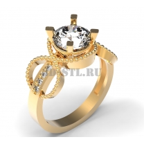 3D ring with stones No. 393