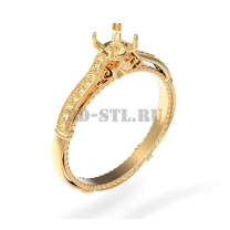 3D ring with stones No. 251