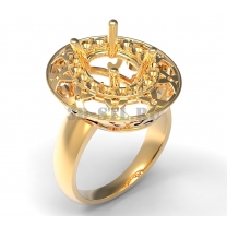 3D ring with stones No. 239