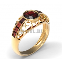 3D ring with stones No. 304