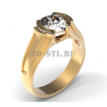 3D кольцо с камнями №193