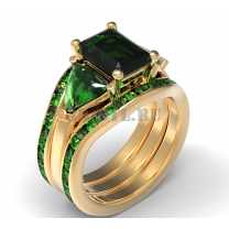 3D ring with stones No. 56