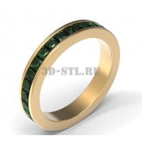 3D ring with stones No. 45