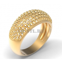 3D ring with stones No. 241