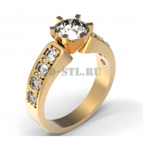 3D ring with stones No. 15