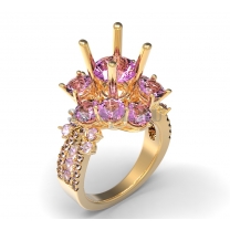 3D ring with stones No. 89