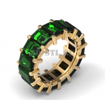 3D ring with stones No. 151
