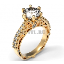 3D ring with stones No. 183