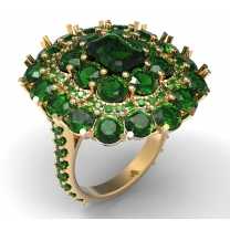 3D ring with stones No. 208