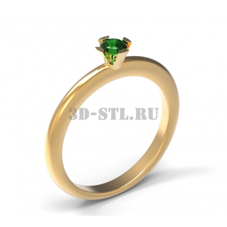 3D Ring with Stone No. 85 | 3D Model of a Jewelry Ring for Waxing (*.3dm)