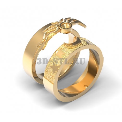 3D Ring with Stone #139 | 3D Model of a Jewelry Ring for Waxing (*.3dm)