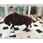 Bull Laser Cut File for Layered 3D Wooden Decor