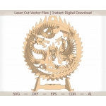 Файл для лазерной резки «Дракон и феникс»