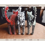 Laser Cut 3D Cat Vector File