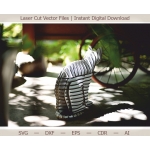 Laser Cut 3D Cat Vector File