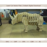 3D макет носорога для лазерной резки