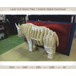 3D макет носорога для лазерной резки