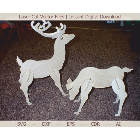 Reindeer Laser Cut File