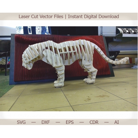 Tiger 3D Laser Cut File