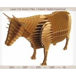 3D Cow Laser Cut File